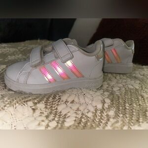 Size 7 toddler girls Adidas sneakers